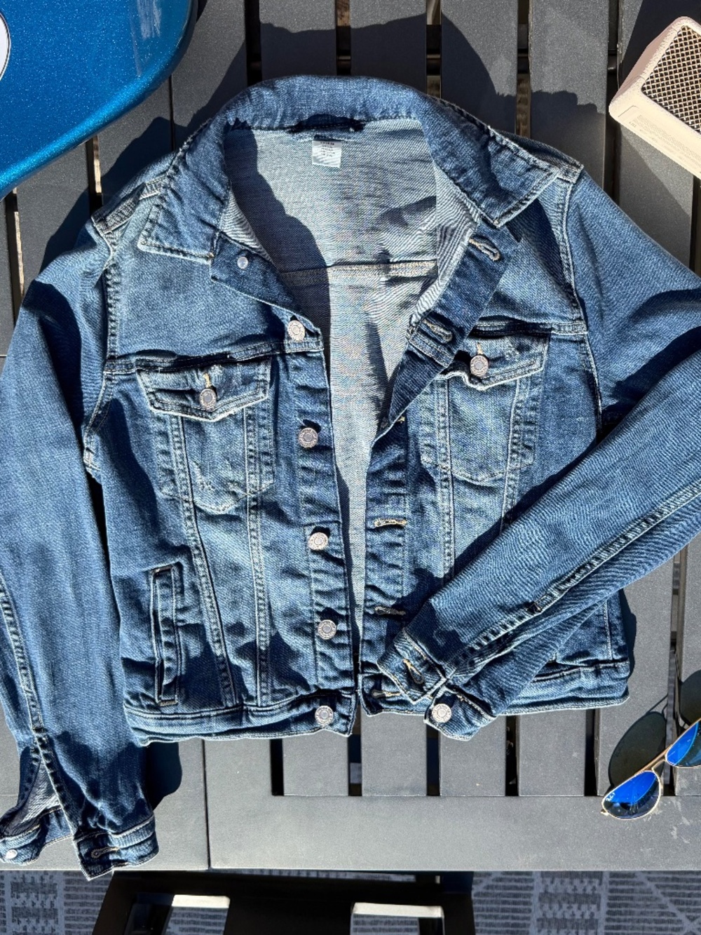Rockinโ Cropped Denim Jacket